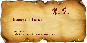 Nemes Ilona névjegykártya